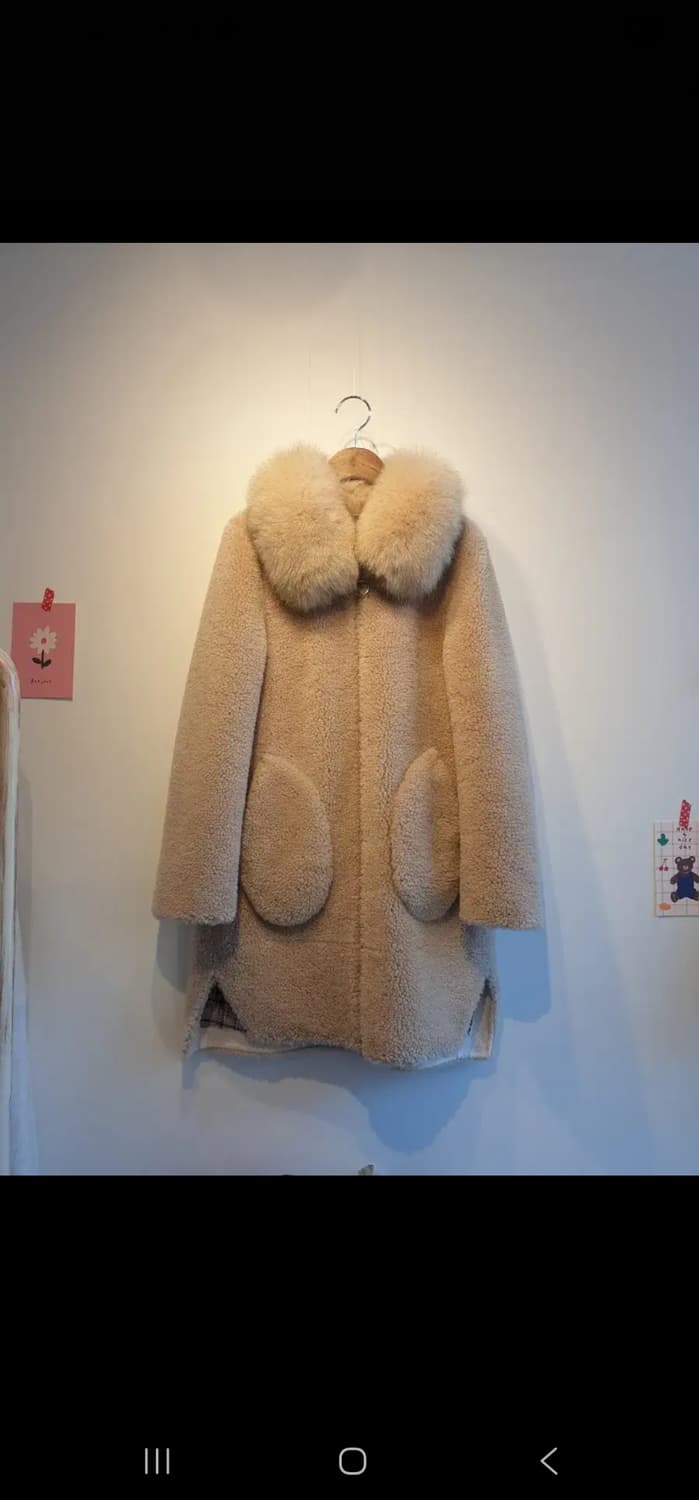 폭스퍼 양털 코트 상품이미지1