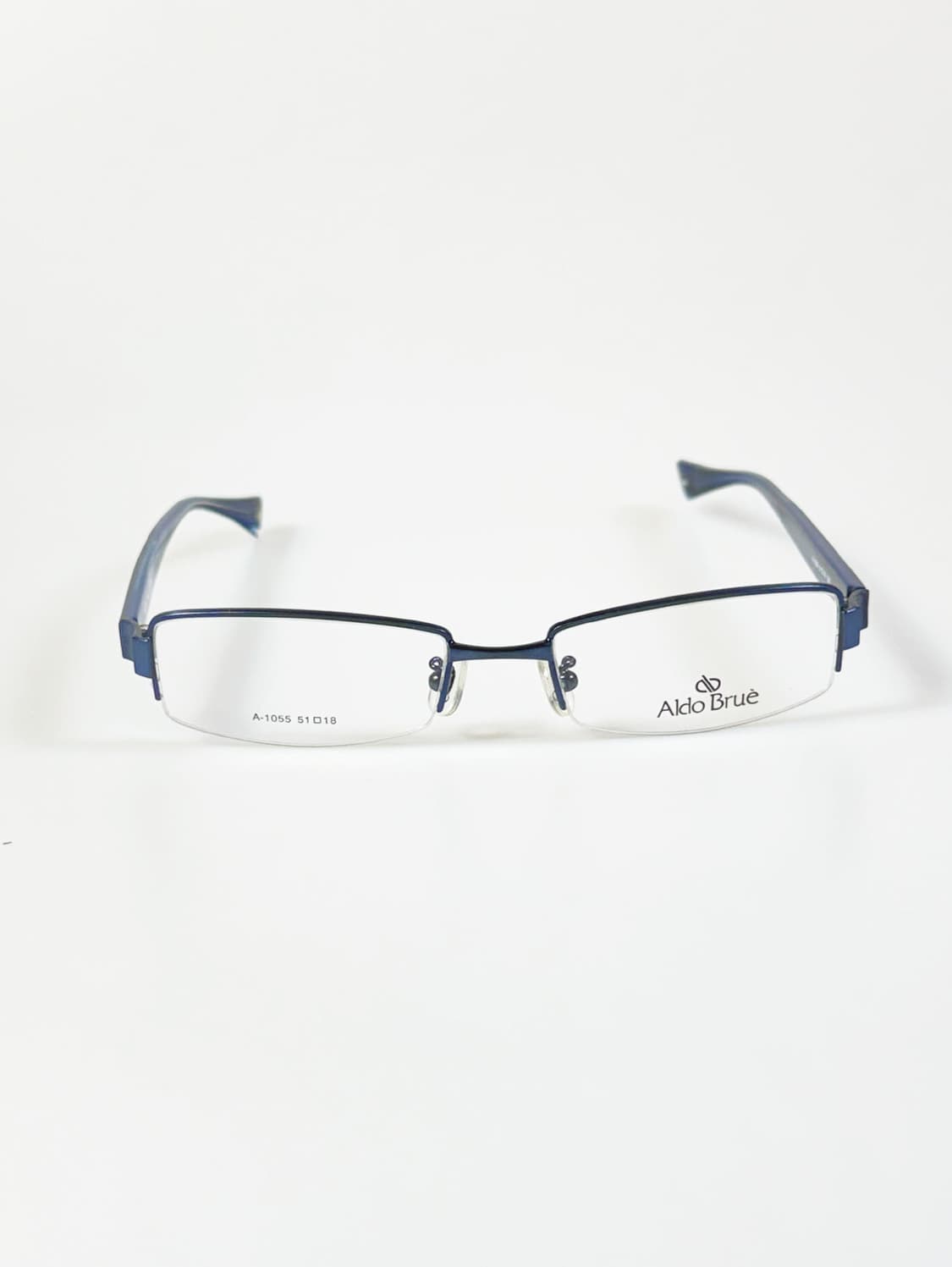 ALDO BRUE 반무테 스퀘어 블루 메탈 빈티지 안경 상품이미지1