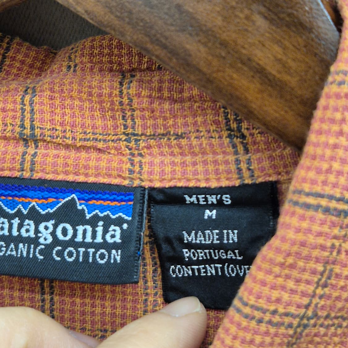 파타고니아 오가닉 코튼 체크 반팔 M 상품이미지5