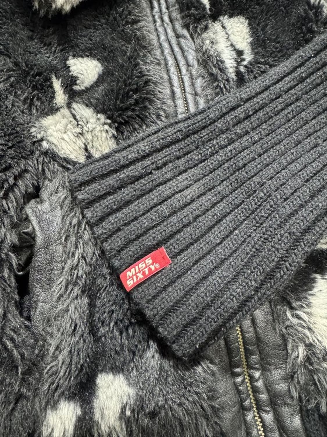 MISS SIXTY 니트 퍼 크롭 무스탕 M 상품이미지6