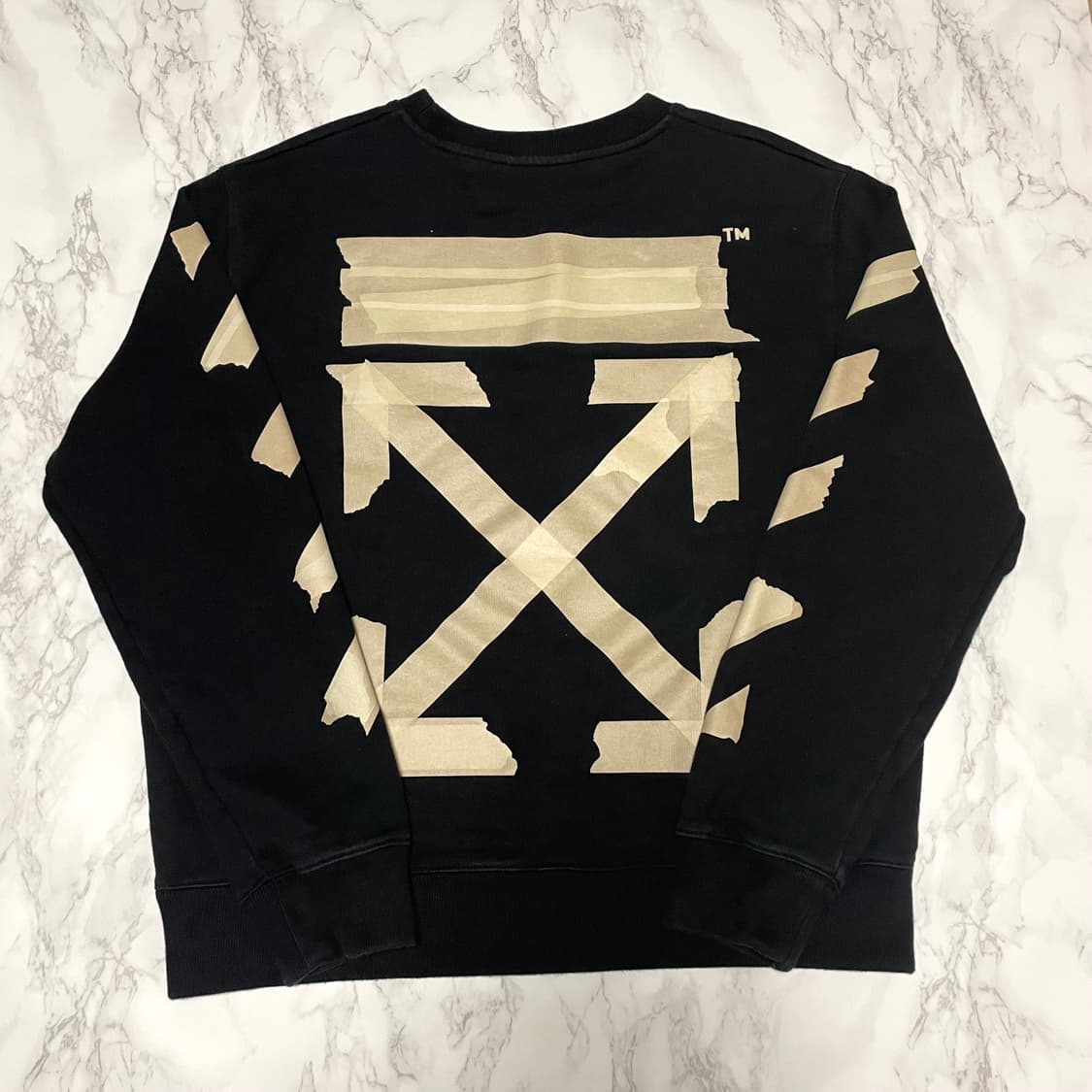 오프화이트 테이핑 맨투맨 상품이미지1