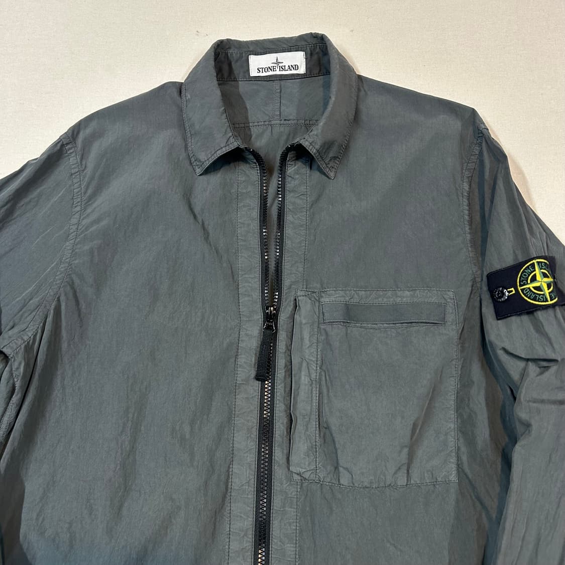 L) 스톤아일랜드 올드이펙트 오버셔츠 자켓 그레이 상품이미지2