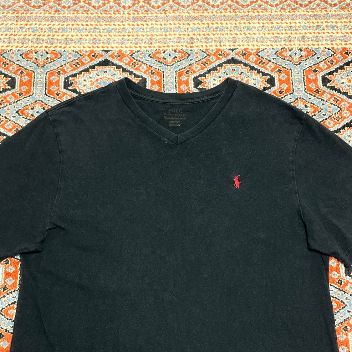 폴로랄프로렌 블랙 브이넥 반팔티셔츠 여성XL 상품이미지2