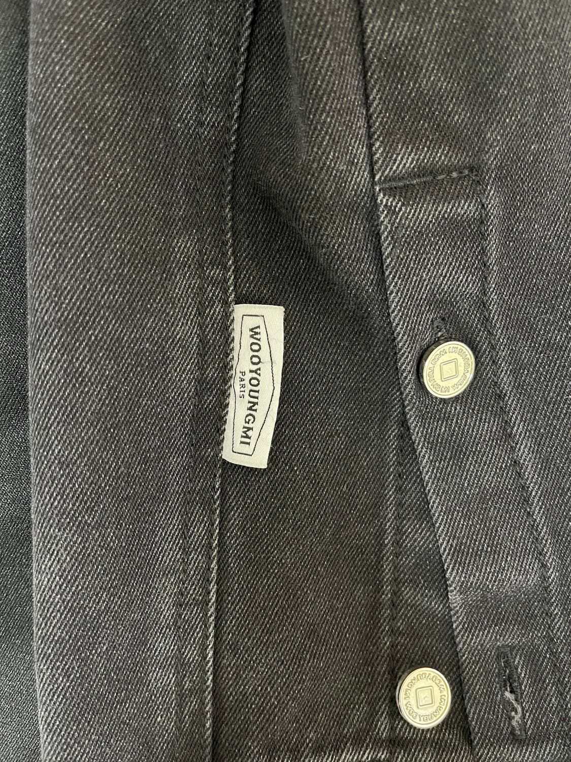 우영미 백로고 데님 자켓 46 사이즈 상품이미지4