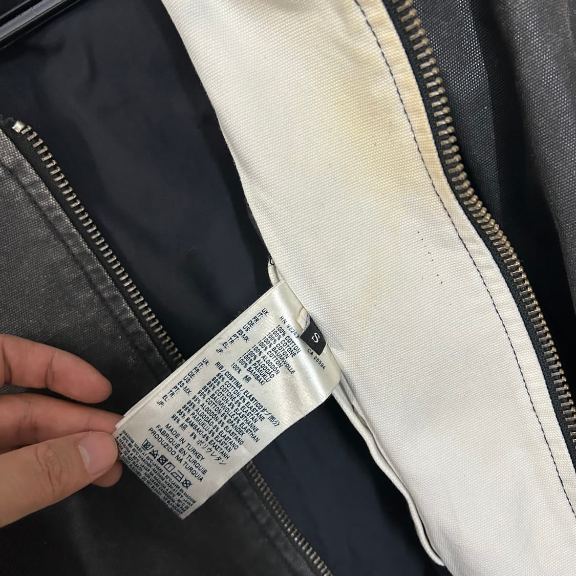 (S) 디젤 블랙 피그먼트 봄버자켓  상품이미지9