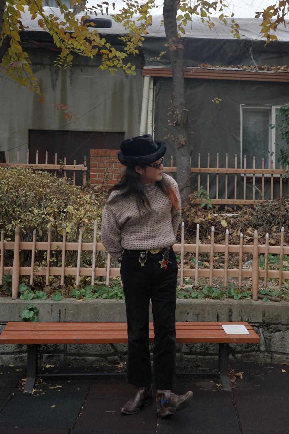 90‘s 빈티지 레드 버드아이 노르딕 스웨터 상품이미지4