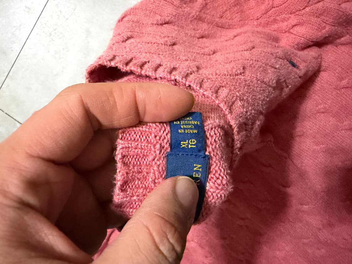  랄프로렌 폴로 파스텔  핑크  빈티지 케이블 니트  100size  상품이미지6