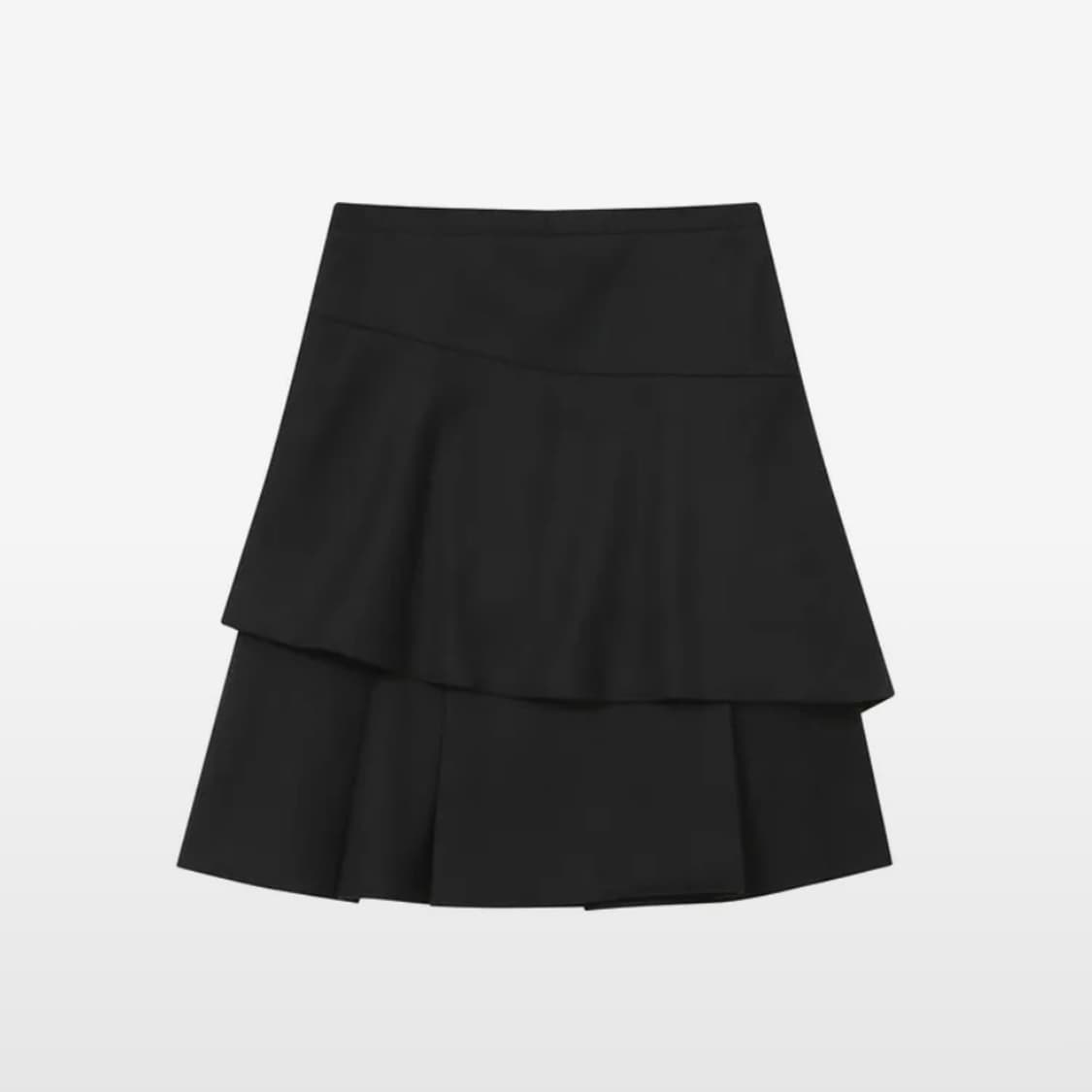 Sei layered midi Skirt BLACK 상품이미지3