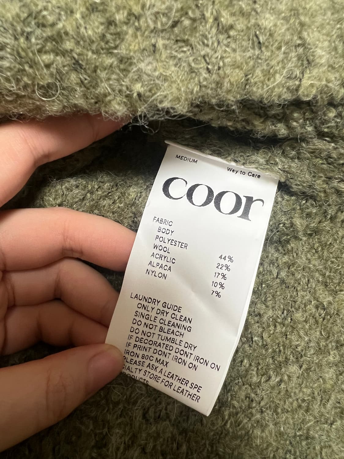 쿠어 니트후드티 M 상품이미지3