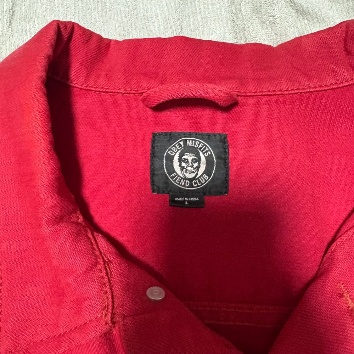 오베이 Obey x The Misfits 미스피츠 레드 데님자켓 상품이미지4