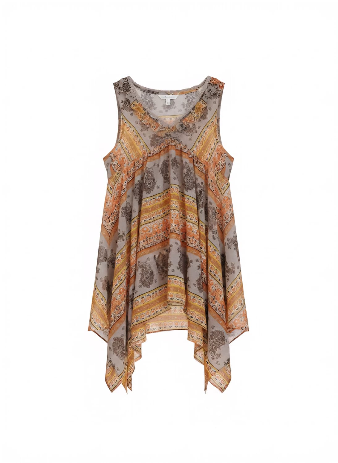 빈티지패턴 슬리브리스 탑 상품이미지1