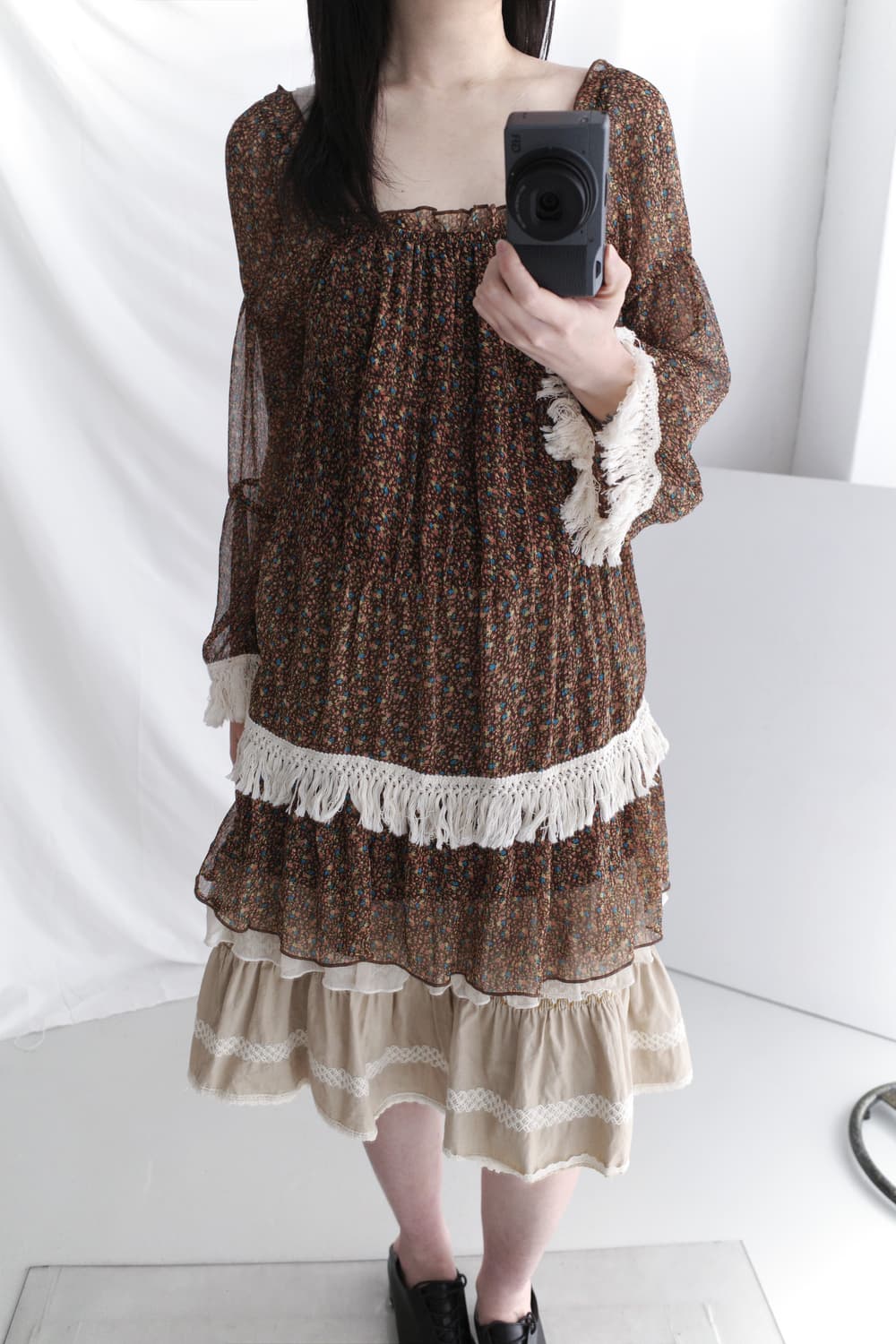 flower fringe blouse 상품이미지3