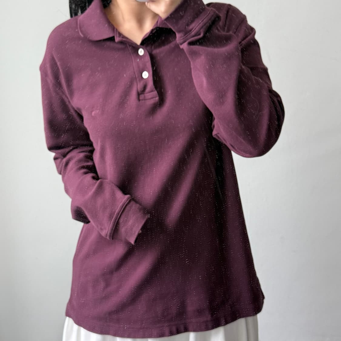 [M] 브룩스브라더스 버건디 카라티 상품이미지2