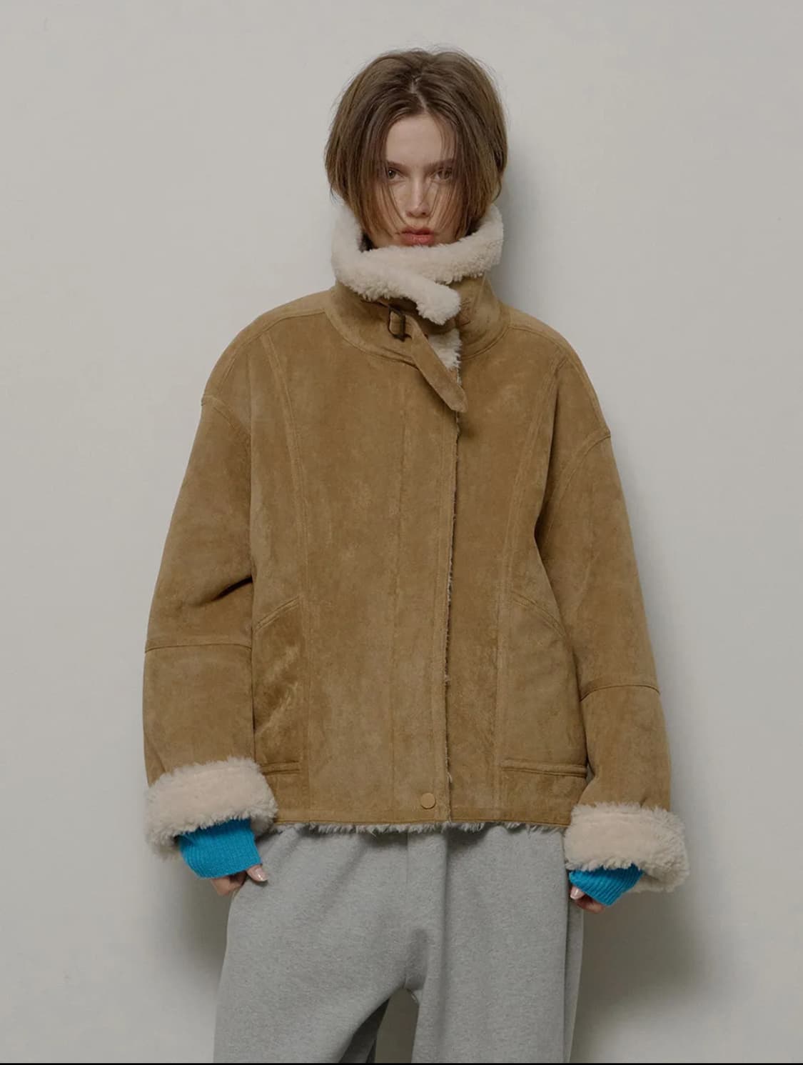 (새상품)론크 무스탕 자켓 상품이미지2