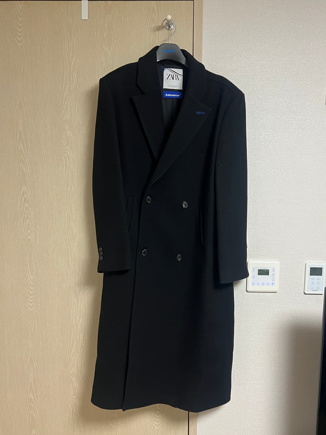 M-L) 아더에러 x 자라 오버사이즈 울 코트 블랙 상품이미지1