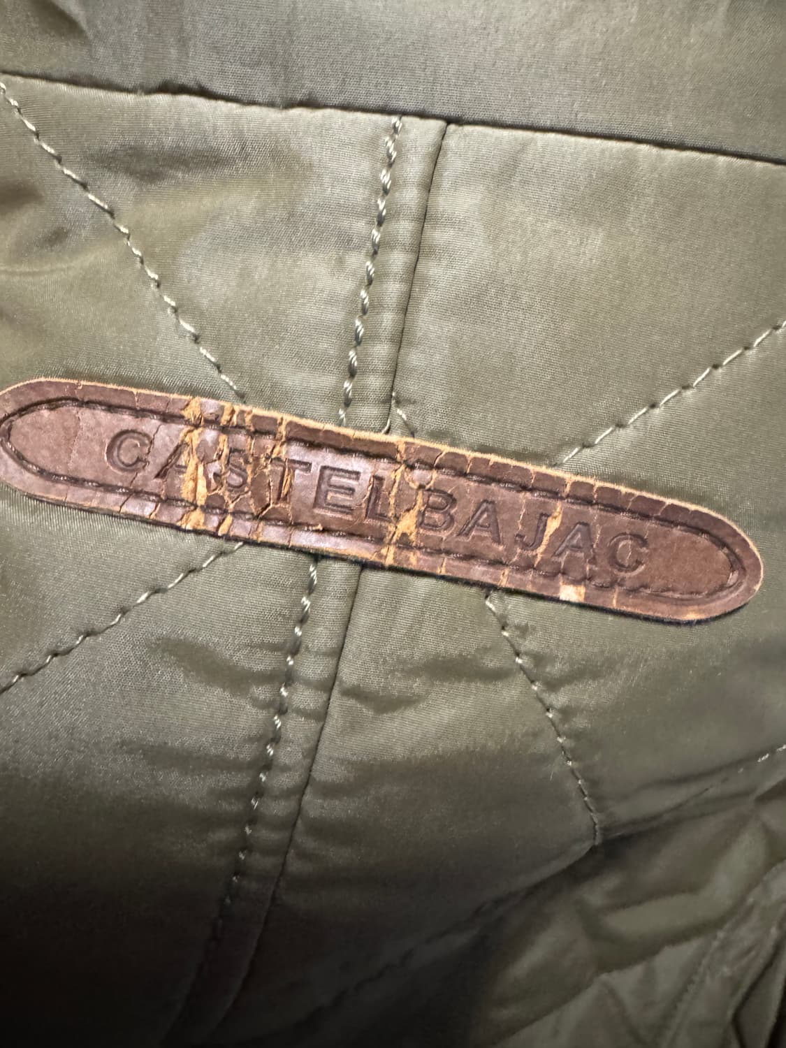 여성 까스텔바작 령량 퀄팅 자켓 M 올리브카키 상품이미지3