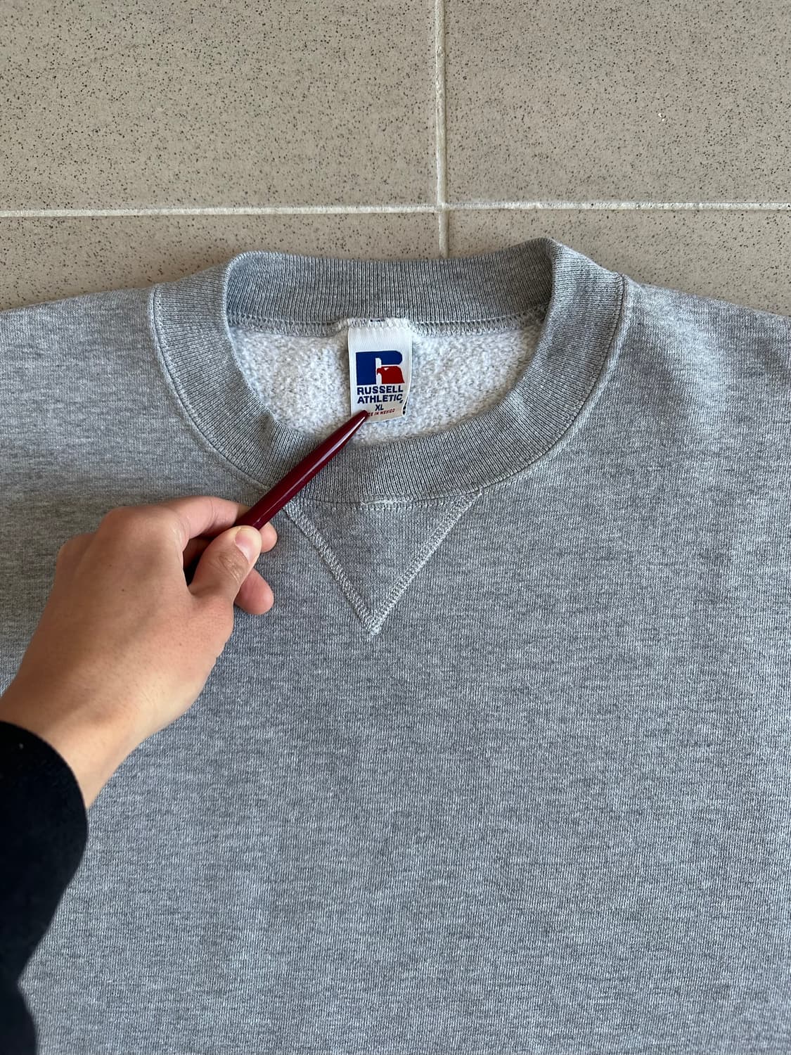90s 빈티지 러셀 스웻셔츠 그레이 XL 상품이미지4