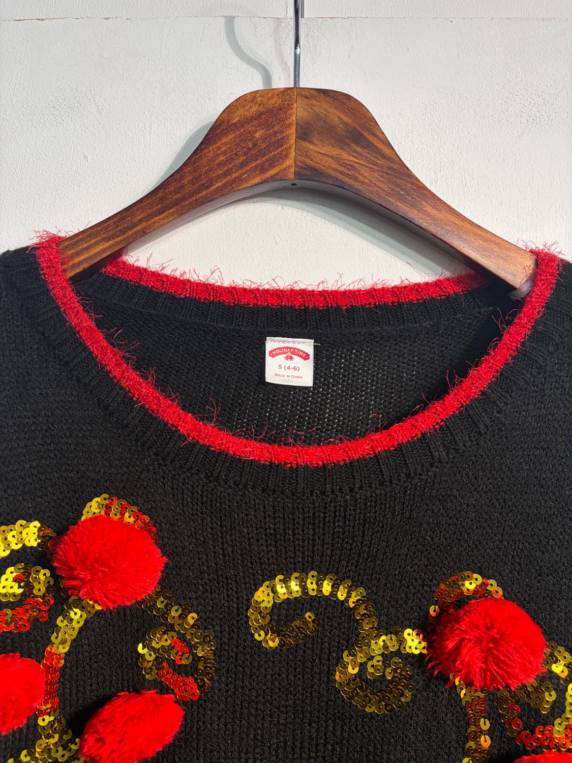 (새상품) U.S.A. 크리스마스 어글리니트 방울&스팽글 어글리스웨터 상품이미지4