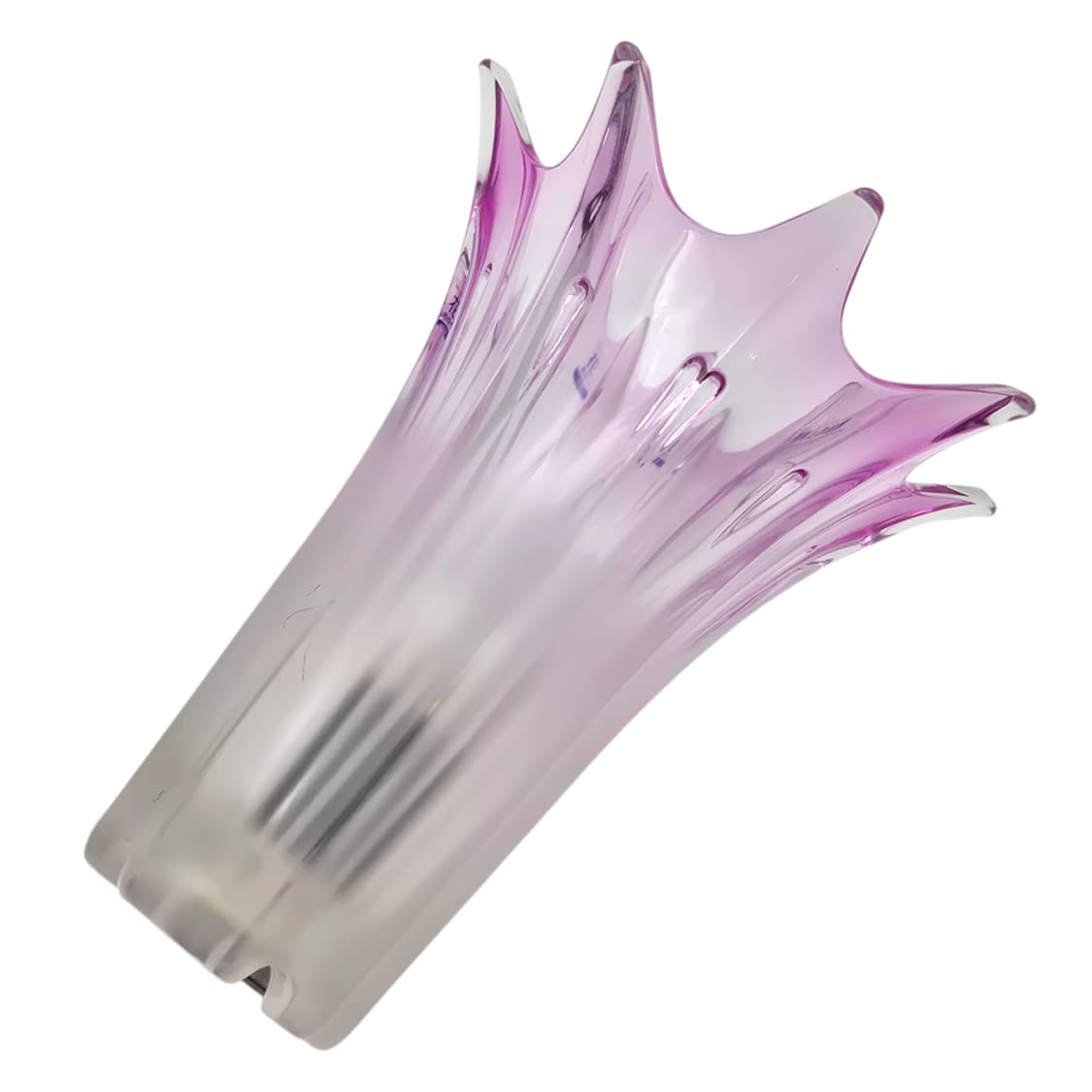 90s 호야 크리스탈 불투명 핑크 꽃병 램프 상품이미지7