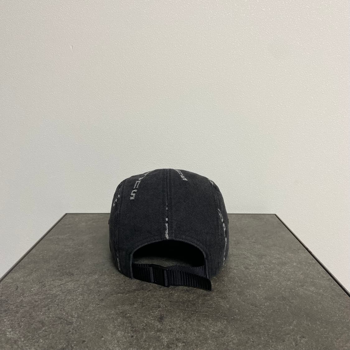 슈프림 워시드 데님 블랙 박스로고 캠프캡 모자 상품이미지4