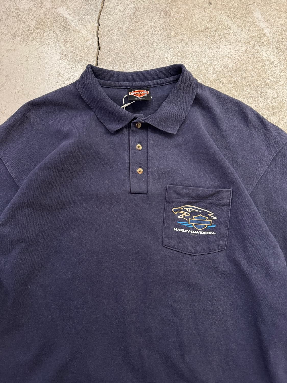 90s 할리데이비슨 이글 코튼 카라티셔츠 상품이미지3