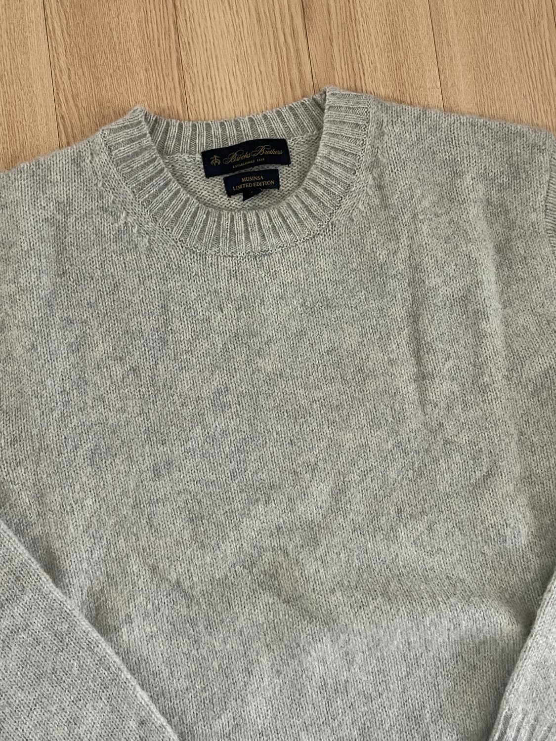 (새제품) brooks brothers 브룩스 브라더스 연그레이 울 니트 상품이미지5