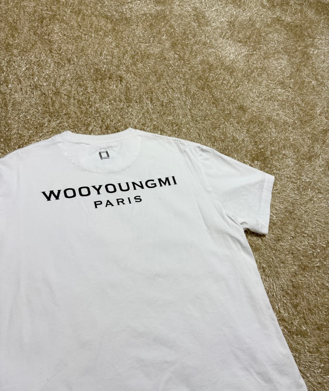 우영미 백로고 반팔티 화이트 상품이미지1