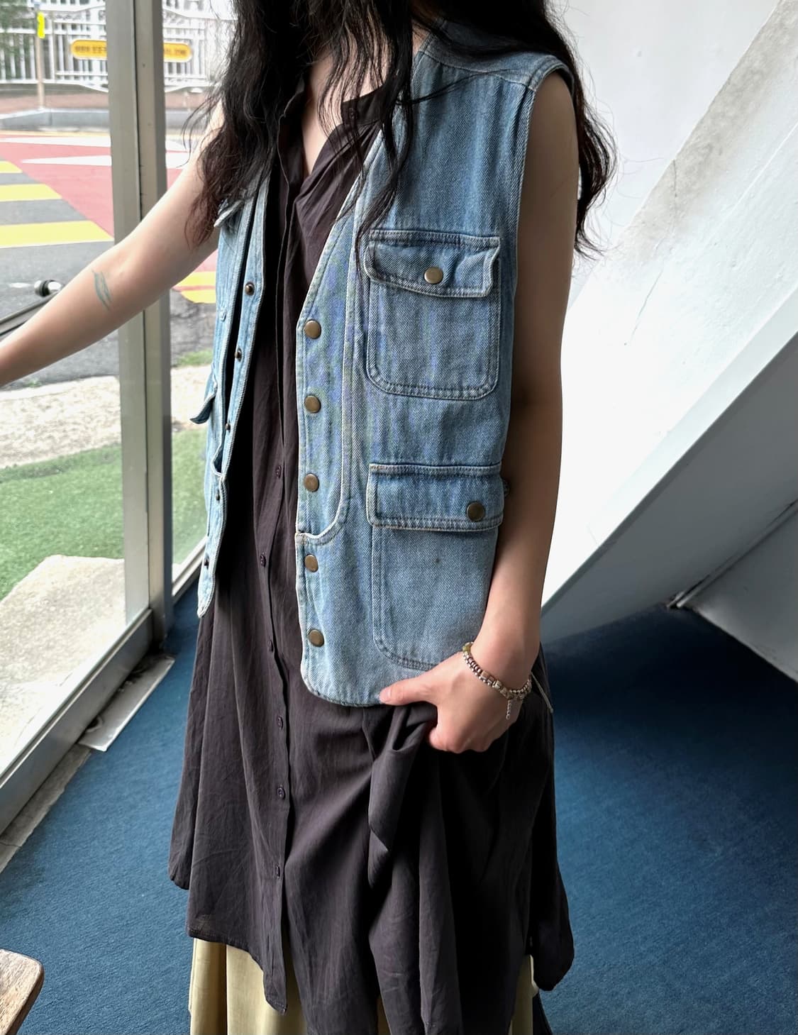 shirred design loose 2way onepiece 상품이미지10