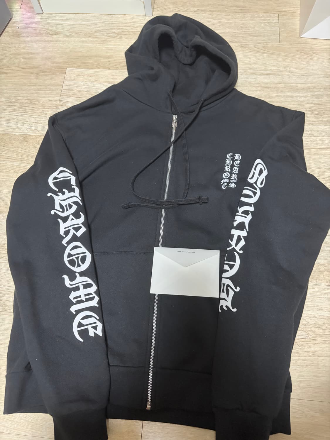 크롬하츠 버티컬 롱 플리스 집업 후드 상품이미지1