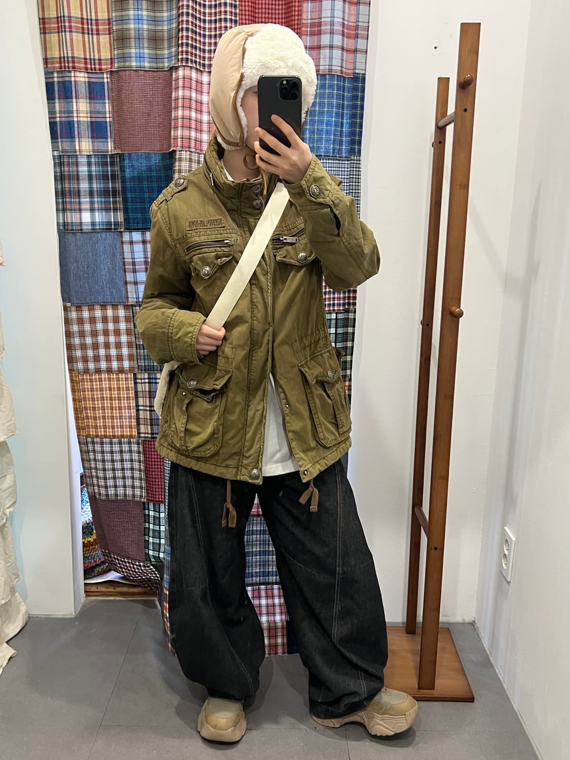 Evisu 카키 패치 자켓 상품이미지1