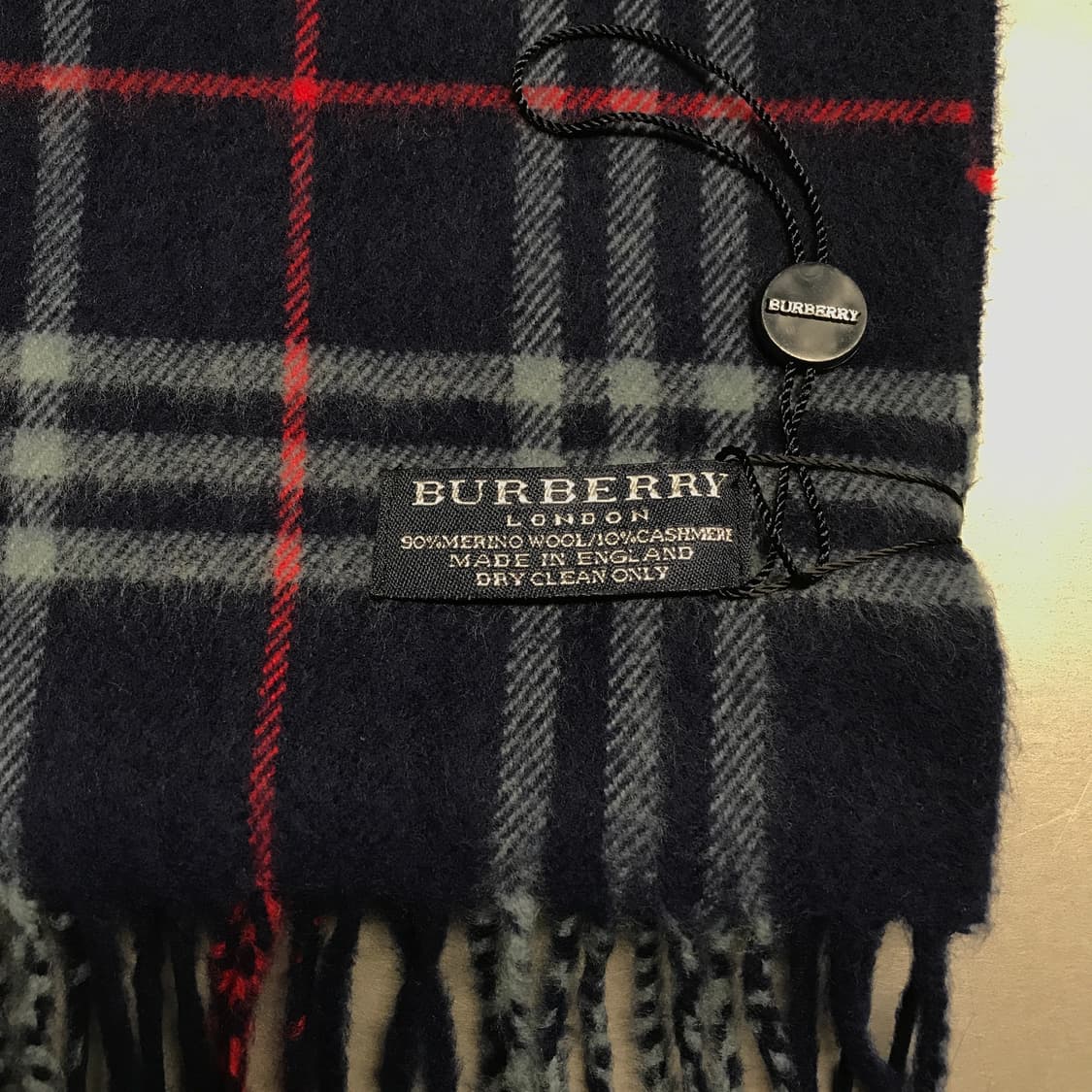 버버리 정품 메리노/캐시미어 머플러 네이비 상품이미지4