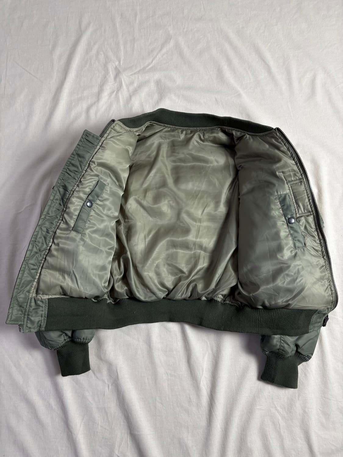 Vintage Military MA-1 밀리터리 항공 플라이트 점퍼 L 상품이미지3