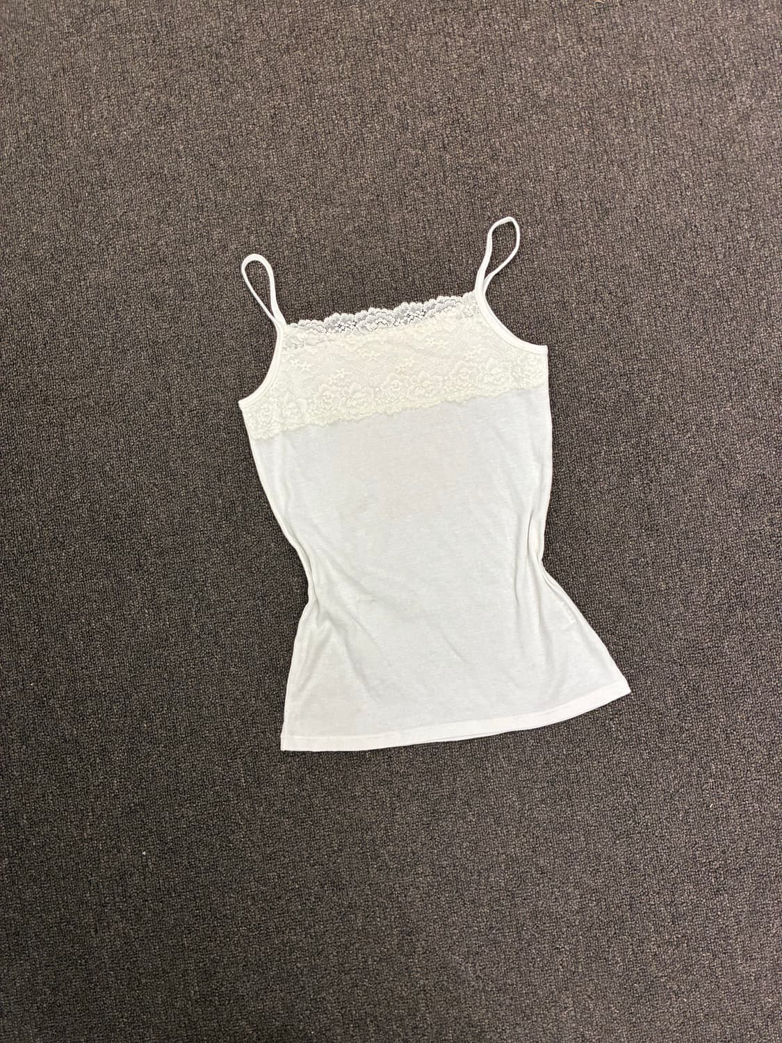 M)Japanese vintage 여성 레이스 화이트 나시(이염)  상품이미지1