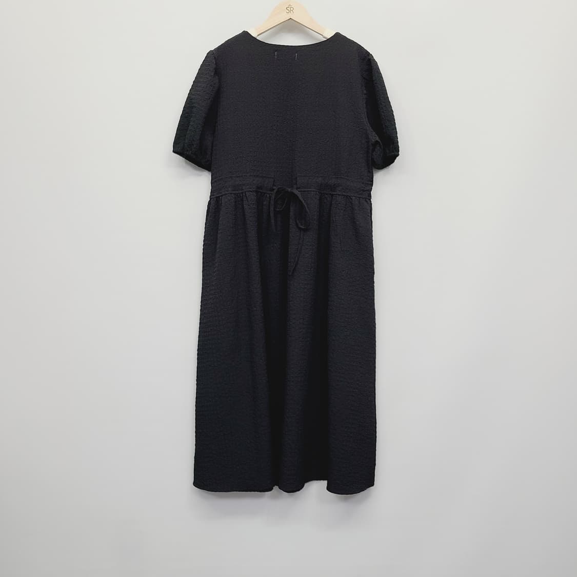 앤단테 andante 스퀘어넥 퍼프 시어링 롱 원피스 (S~M) 상품이미지5