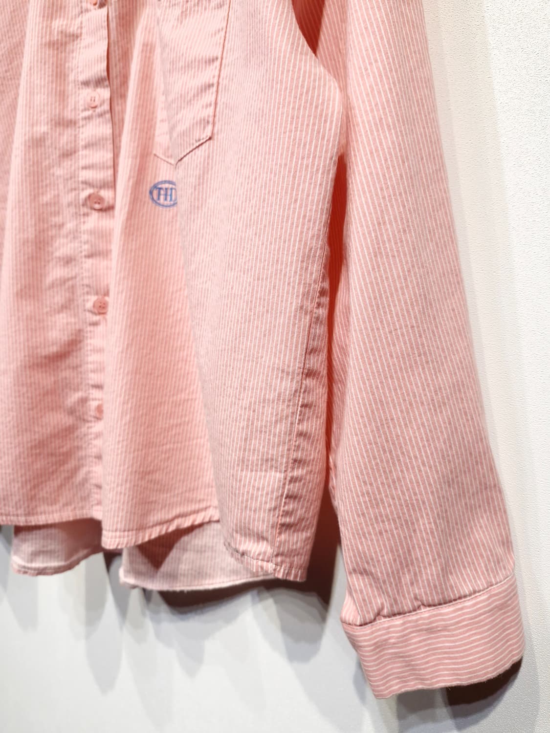 TILLIDIE 틸아이다이 TD로고 스트라이프 셔츠 핑크 상품이미지7
