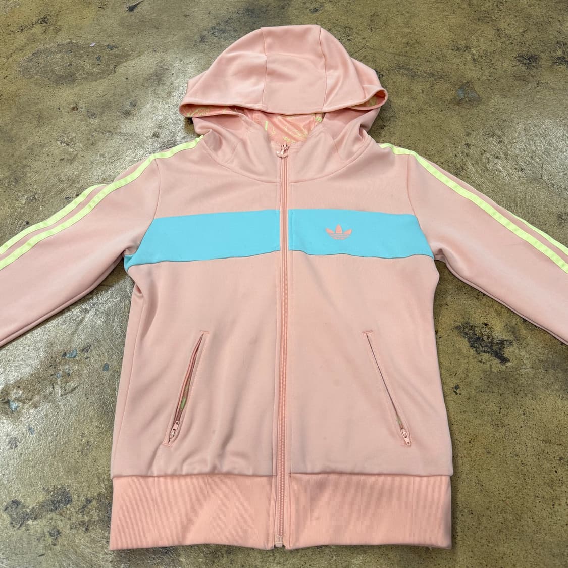 아디다스 파스텔 딸기우유 후플 플락 후드집업 져지  상품이미지3