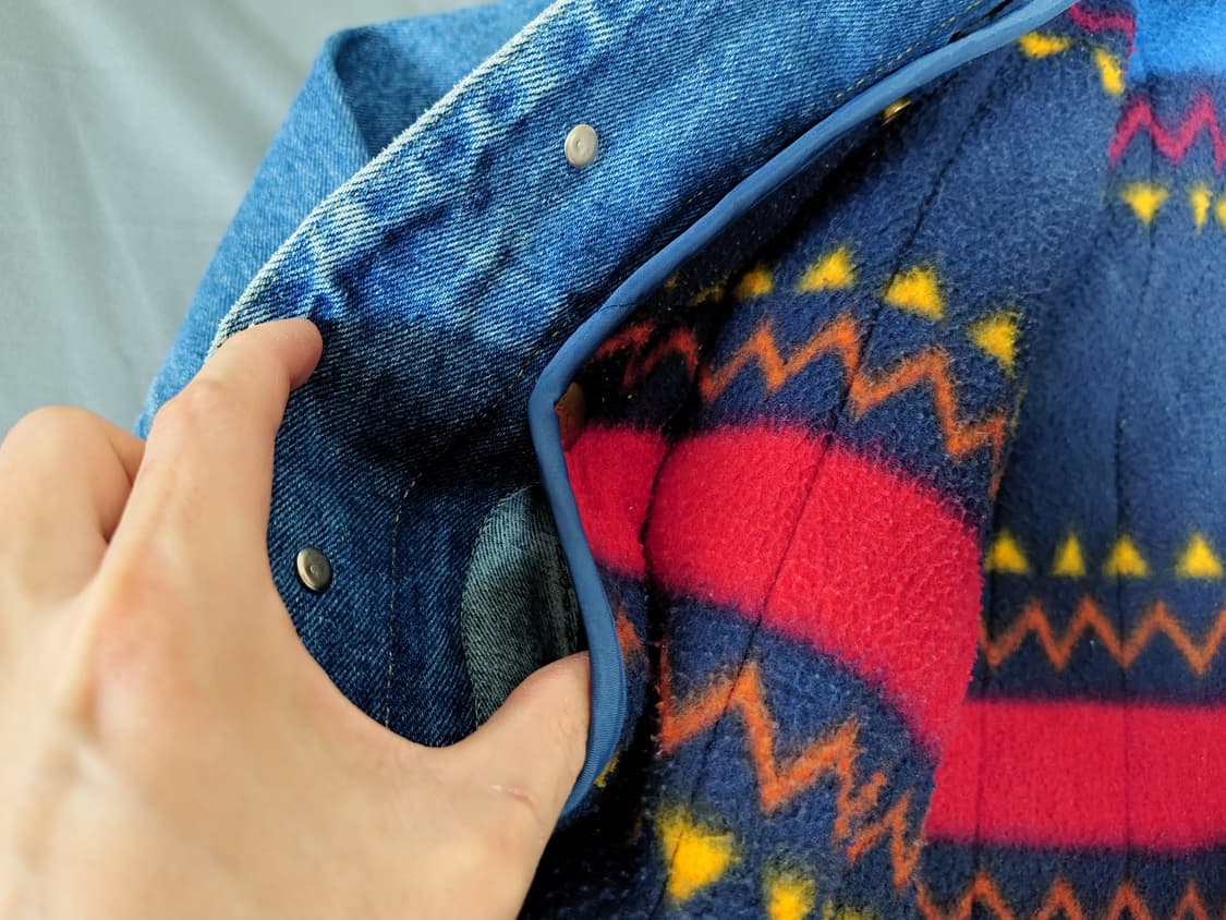 빈티지 bugle boy 트러커 재킷 아즈텍 베스트 라이닝(XL) 상품이미지4