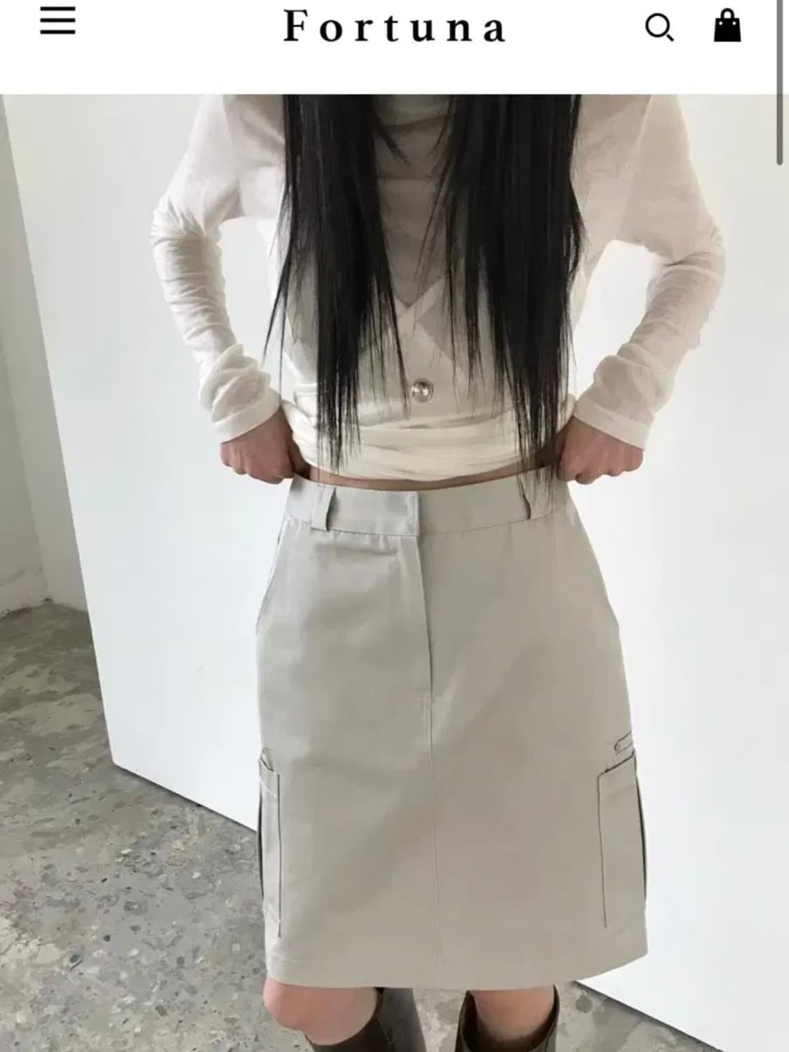 카고 미디 스커트 상품이미지3