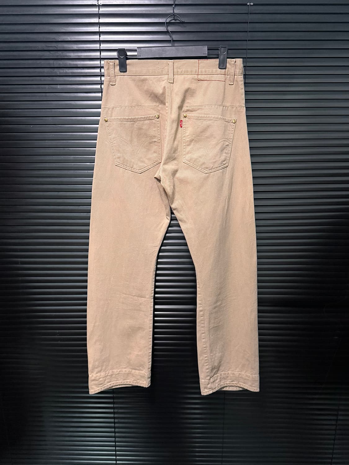 리바이스 일본 엔지니어드 진 베이지 커브드 코튼 면 29 워크 데님 팬츠 상품이미지4