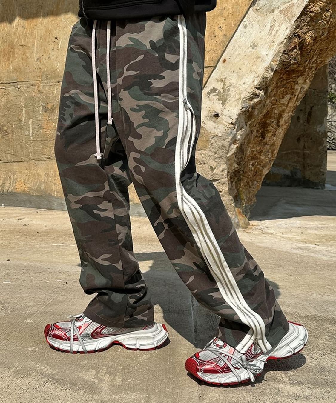 [새상품]CLACO 클라코 코튼 트윈 사이드라인 지퍼팬츠 상품이미지2