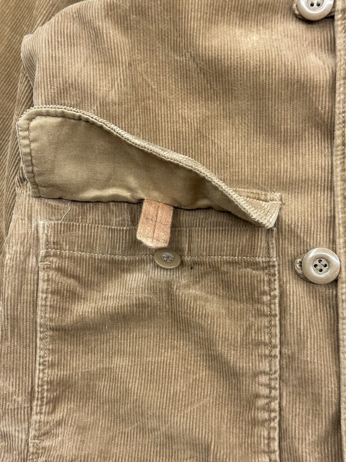 M)Japanese vintage 여성 코듀로이 베이지 봄버 자켓 상품이미지3