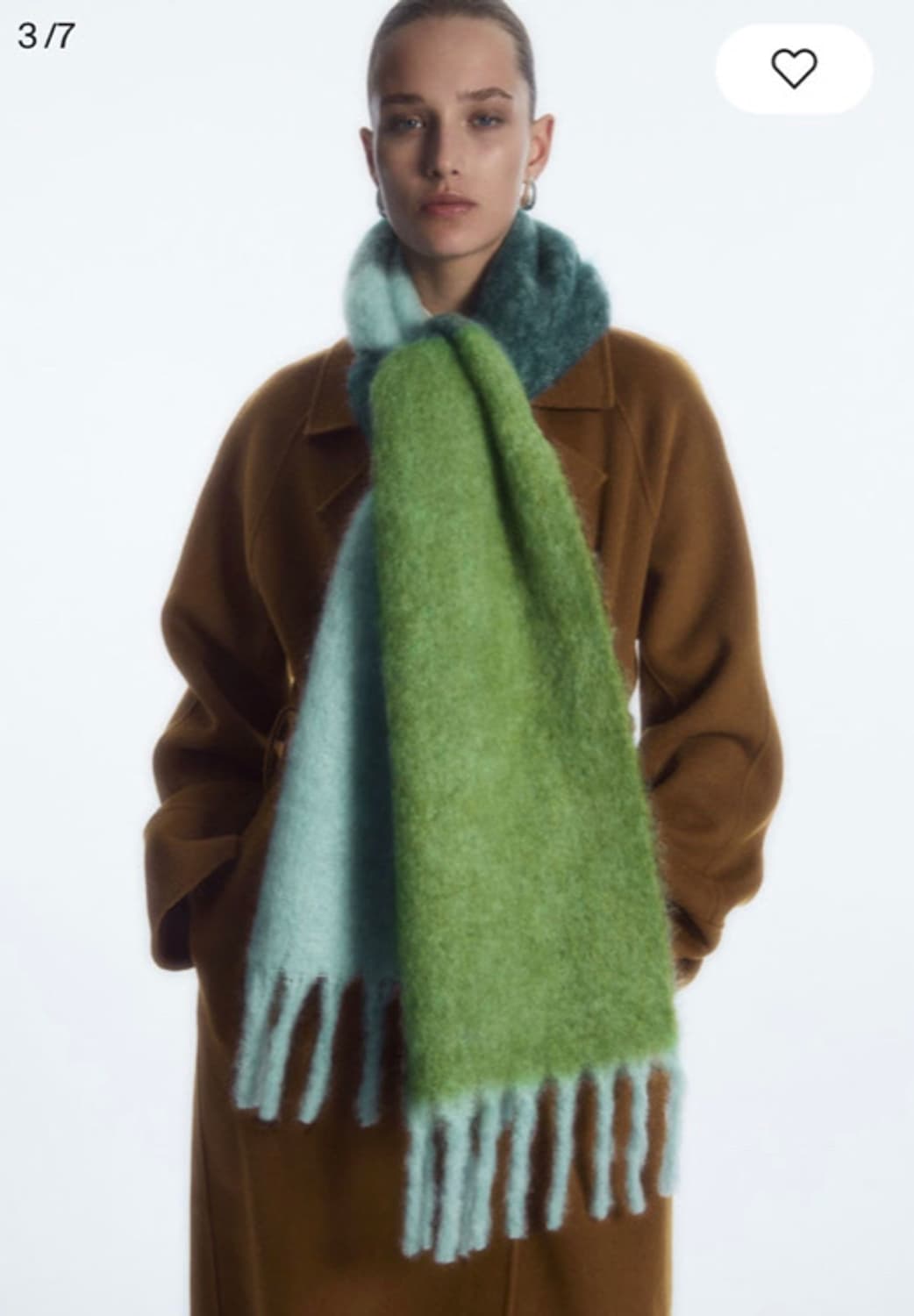 cos 코스 오버사이즈 모헤어 블렌드 머플러 다크 더콰이즈 상품이미지1