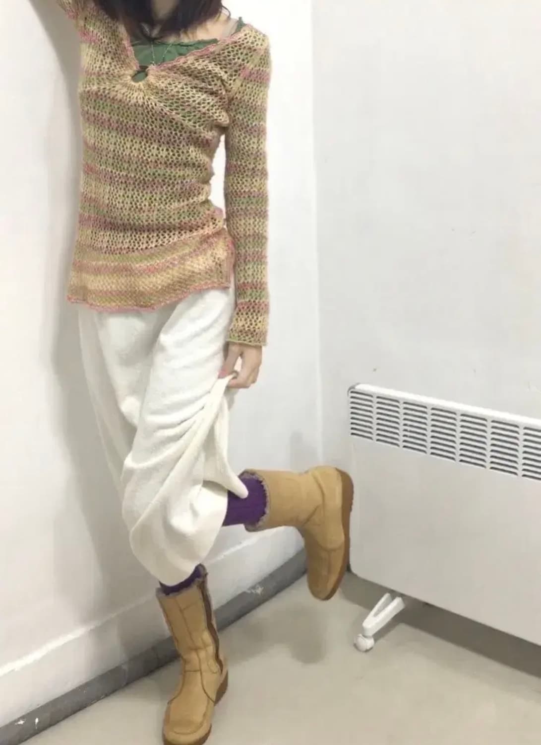 빈티지 베이지 부츠 240 상품이미지2