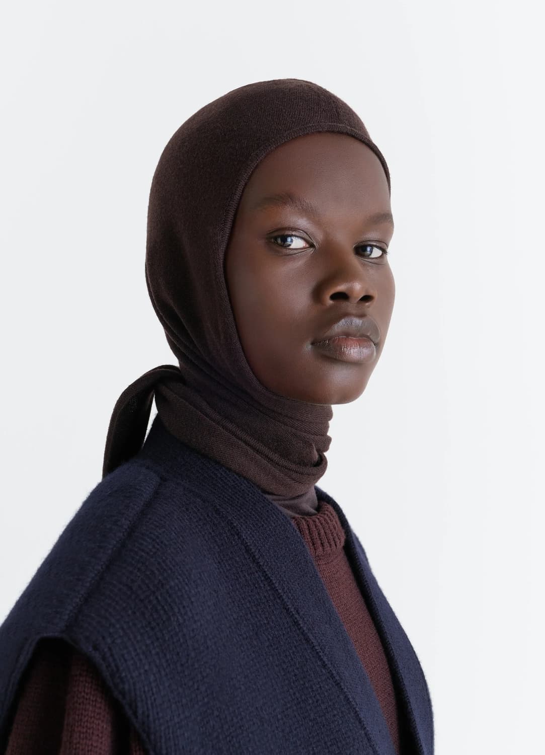 르메르 25fw HEAD SCARF 헤드 머플러/브라운 상품이미지1