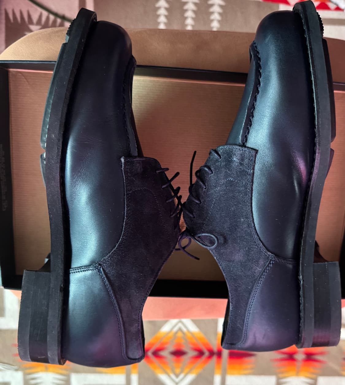 희귀) 파라부트 샴보드 스웨이드믹스 Noire Lis/Vel Marine 상품이미지2