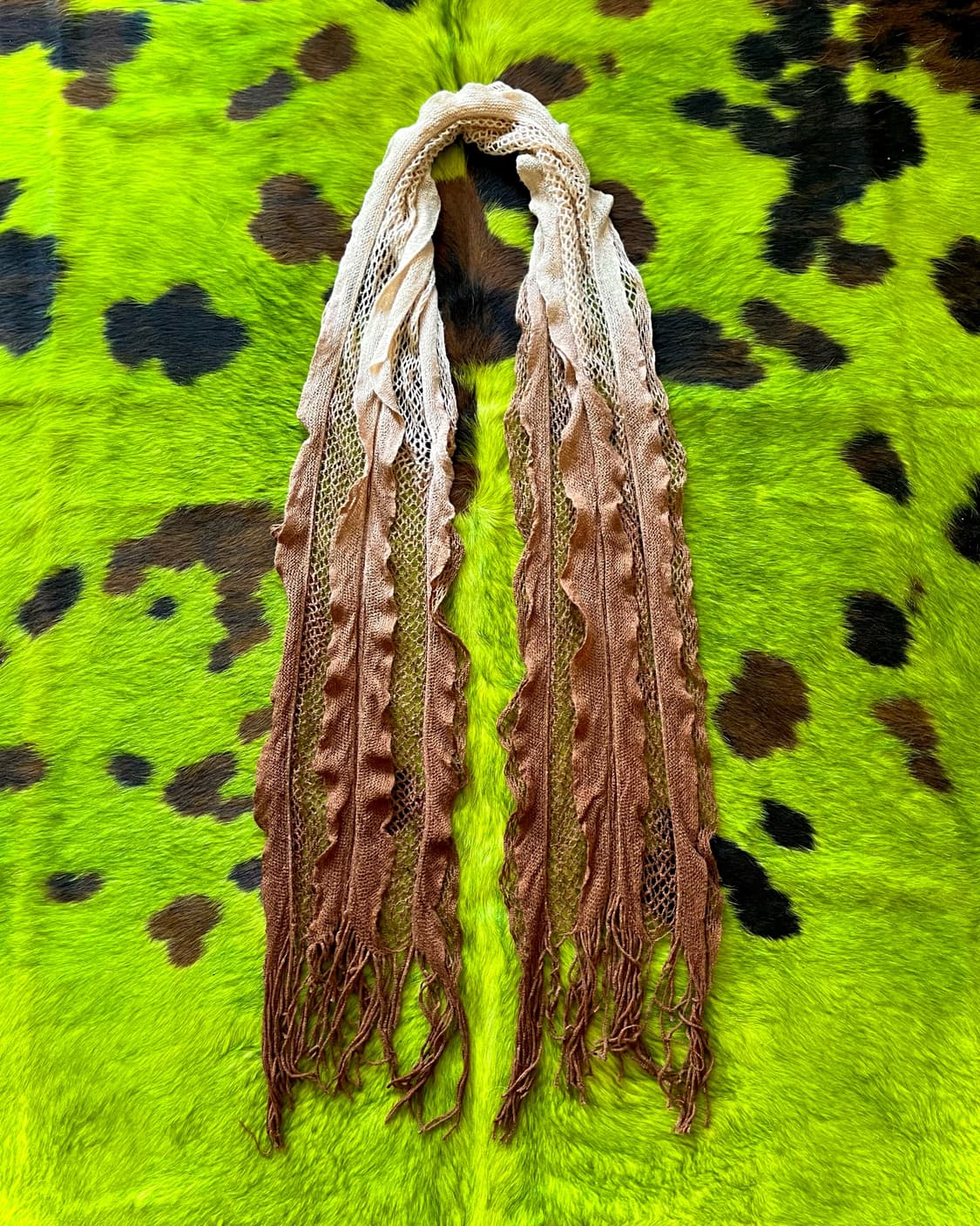 JPN Vintage Mesh Knit Long Muffler Scarf 상품이미지3