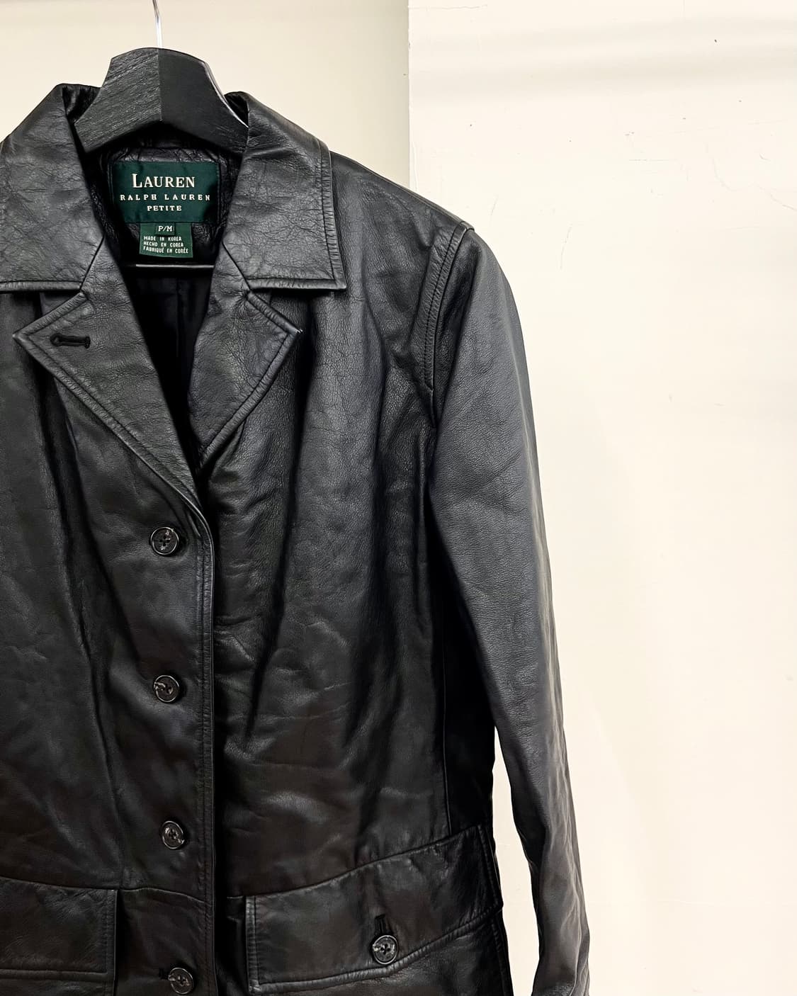 랄프로렌 블랙 레더 블레이저 자켓 상품이미지4