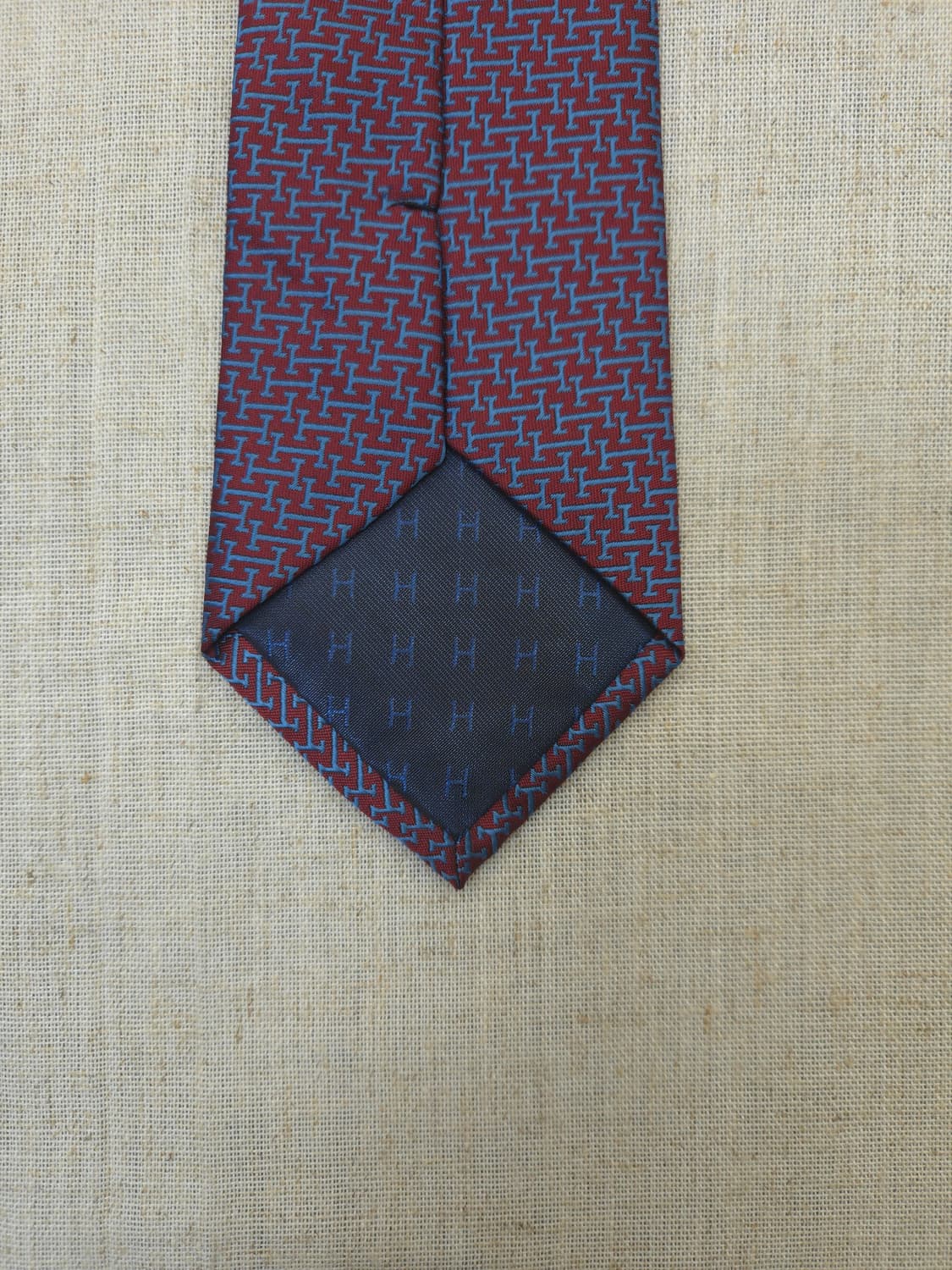 에르메스 H 로고 넥타이 버건디/블루 상품이미지6