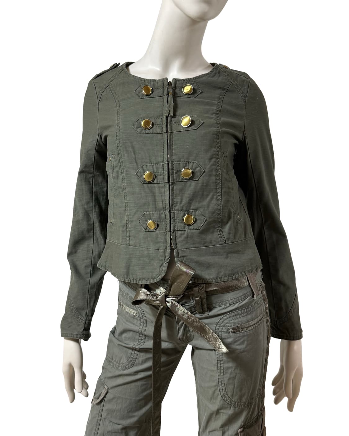 빈티지 카키 나폴레옹 자켓 상품이미지1