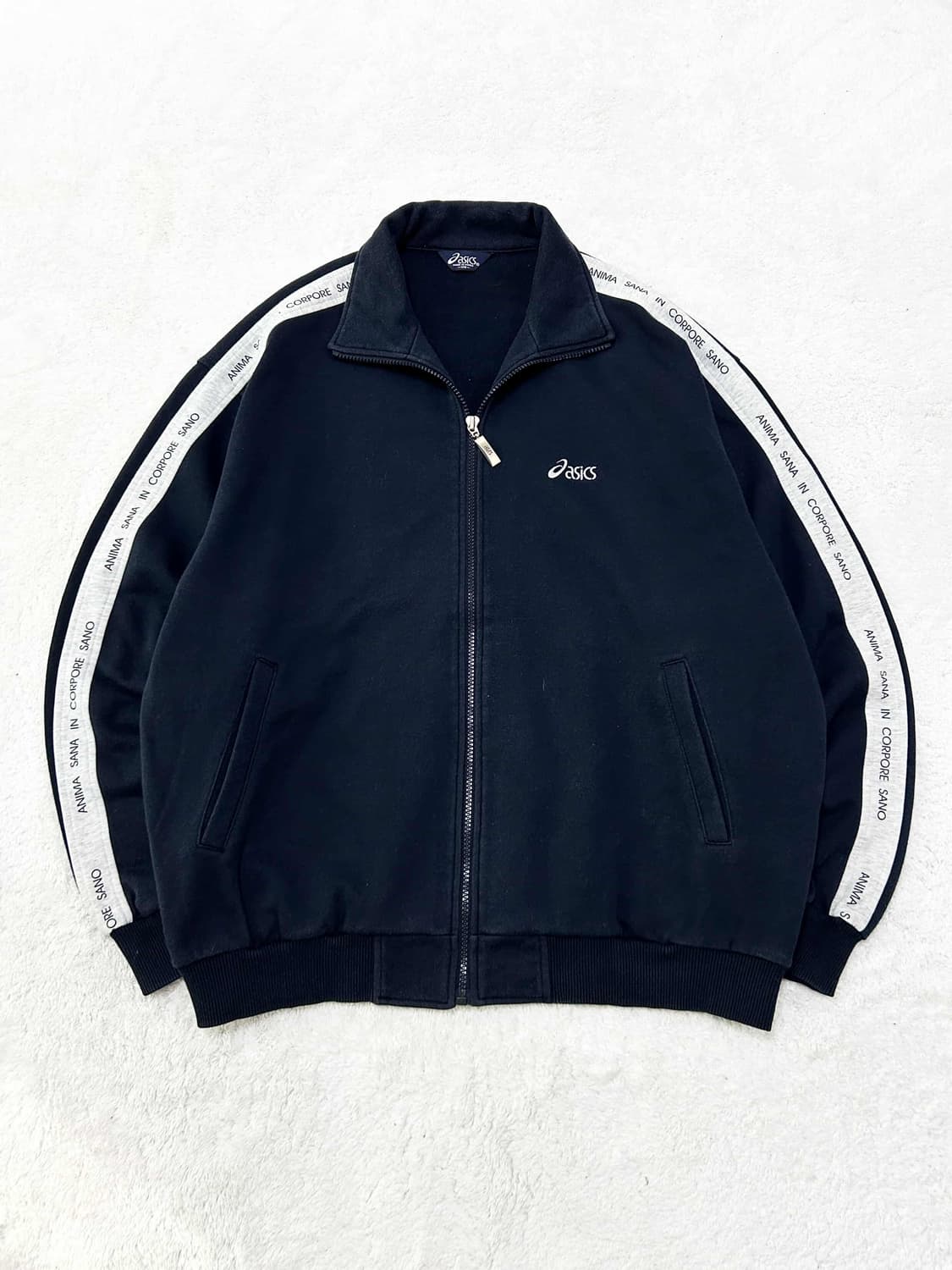 아식스 사이드라인 네이비 코튼 집업 상품이미지5